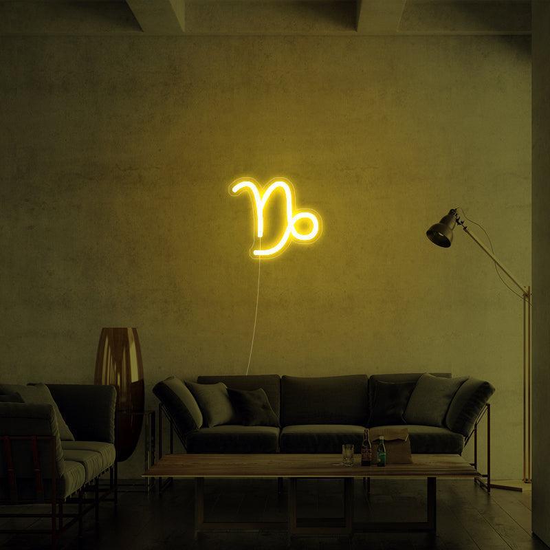 'Capricorn' Zodiac LED Neon Sign - neon32 - Neon32 - Neonbeach - Sculpt Neon - Custom Neon - Neon87 -Yellow Pop