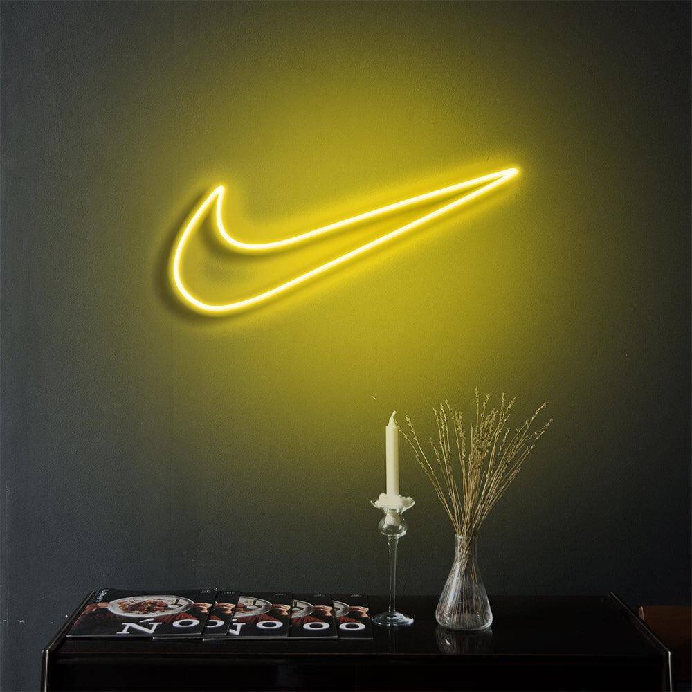 Nike Swoosh LED Neon Sign - neon32 - Neon32 - Neonbeach - Sculpt Neon - Custom Neon - Neon87 -Yellow Pop